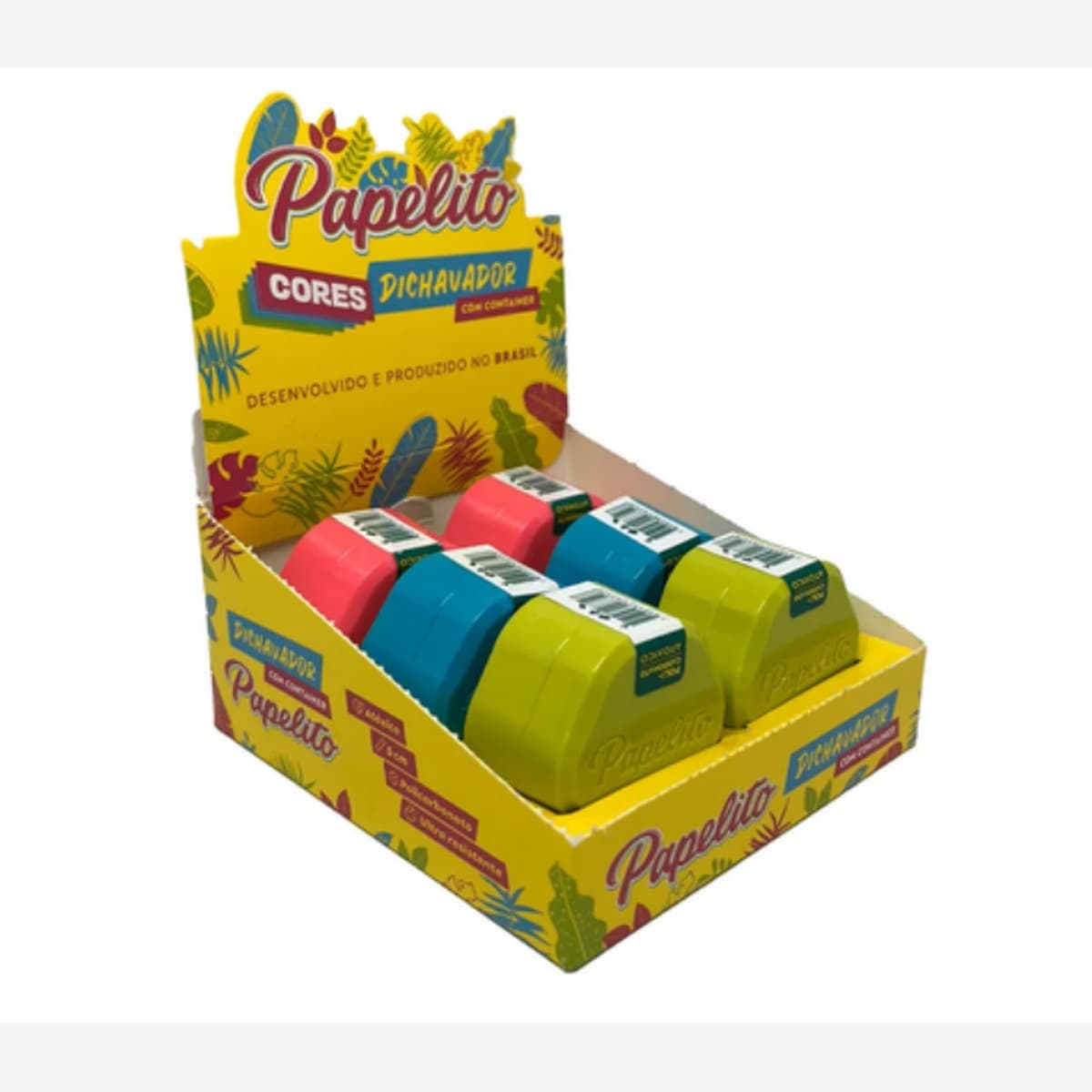 Dichavador Papelito Cores 3cm - 6 Unidades
