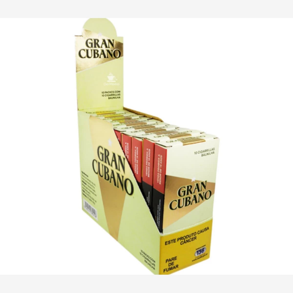 Display Contendo 10 Maços com 10 Cigarrilhas Baunilha