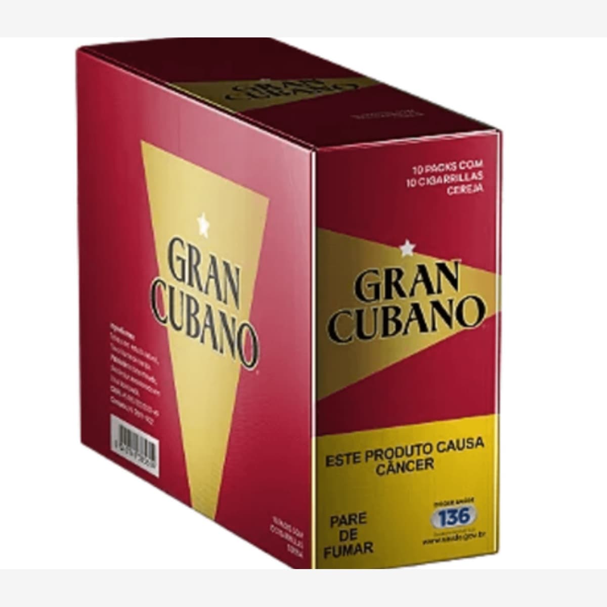 Display Contendo 10 Maços com 10 Cigarrilhas Cereja